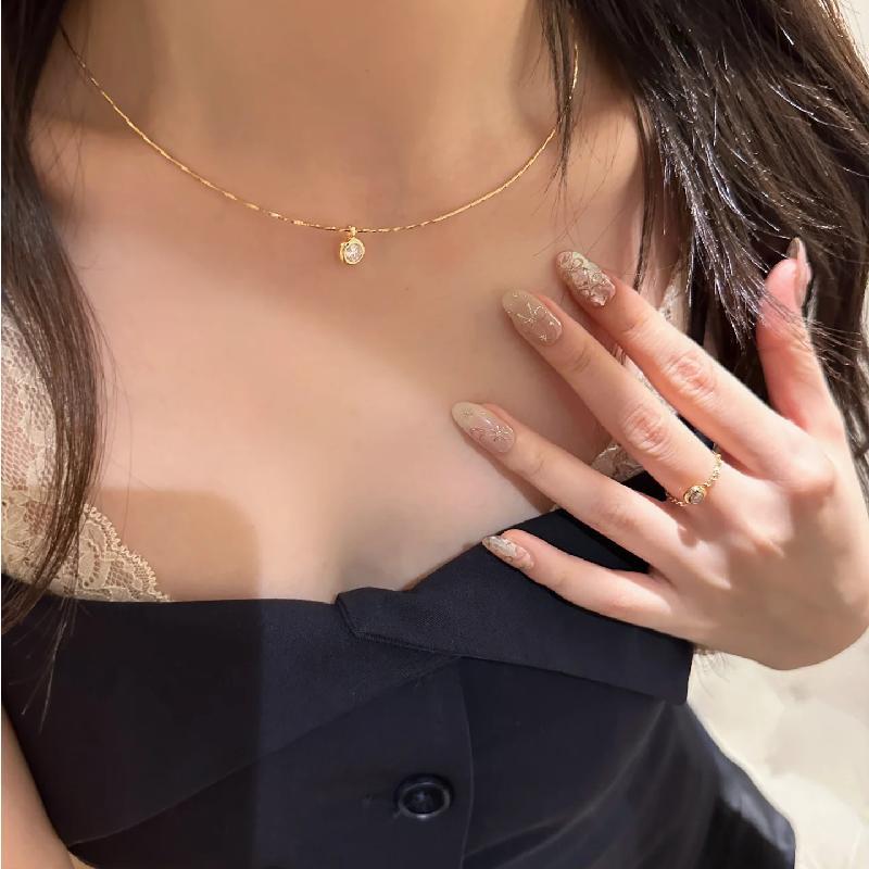 Sparkling Bubble Neckband Gold-plated Female Niche Affordable Luxury Fashion Exquisite Pendants