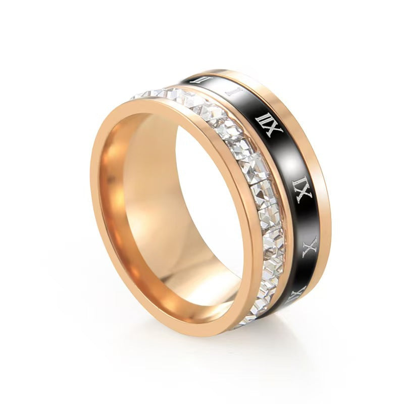 Titanium Steel Female Starry Sky Niche Ring