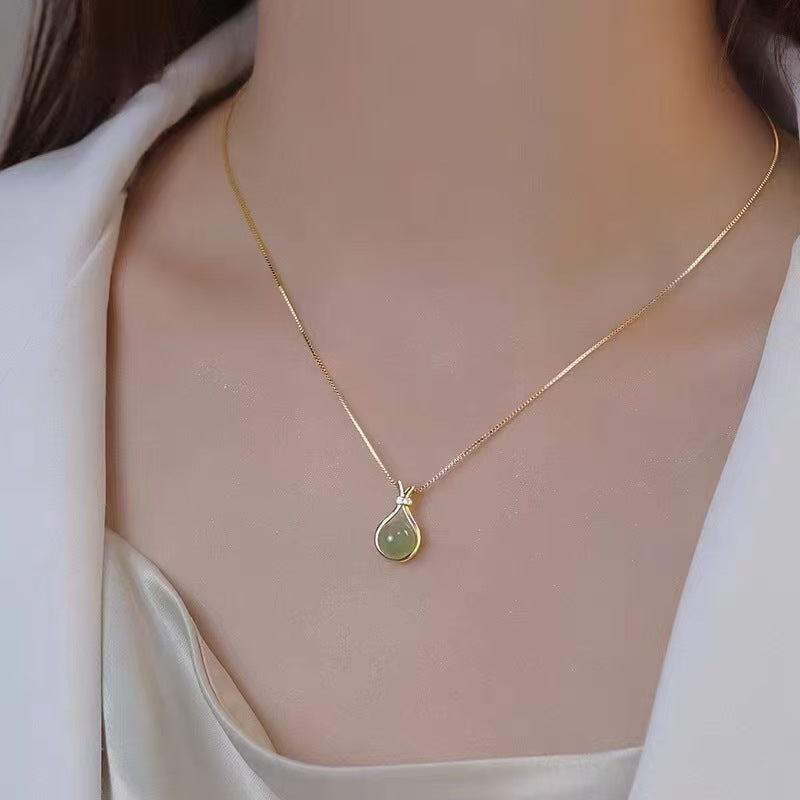 Women's Bag Jade Bead Light Luxury Premium Design Necklace