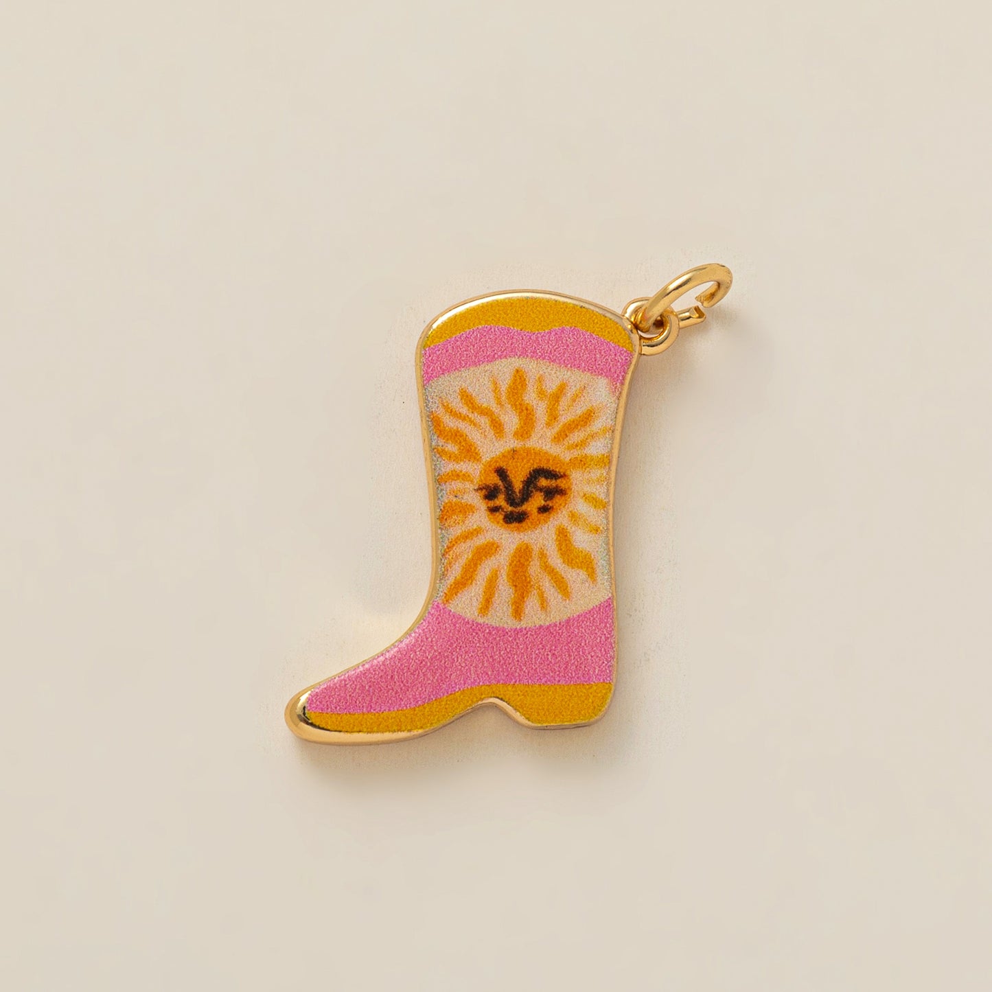 Painted Flower Boots Love Eyes Bottle Pendants