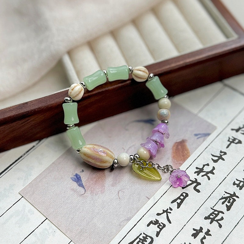 Ceramic National Style Bamboo Joint Couple Love Bracelets