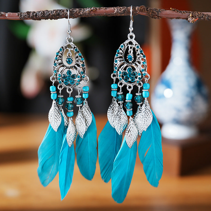 Feather Leaves Spot Drill Alloy Your Earrings