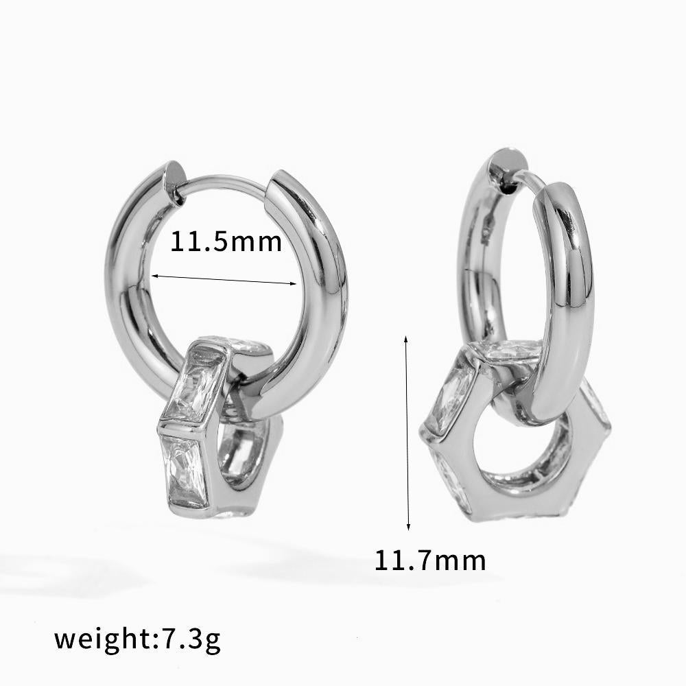 Steel Fashionable Elegant High-grade Love Titanium Earrings