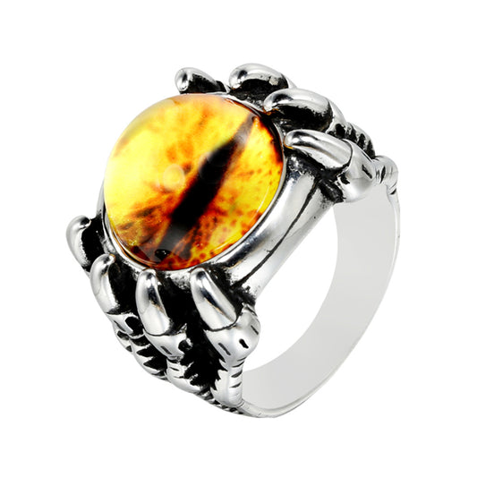 Eye Dragon Claw Personality Punk Stainless Ring