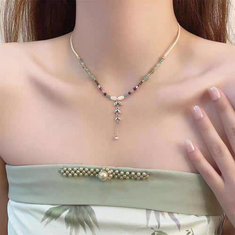 Women's For Design Imitation Jade Clavicle Chain Retro Necklaces