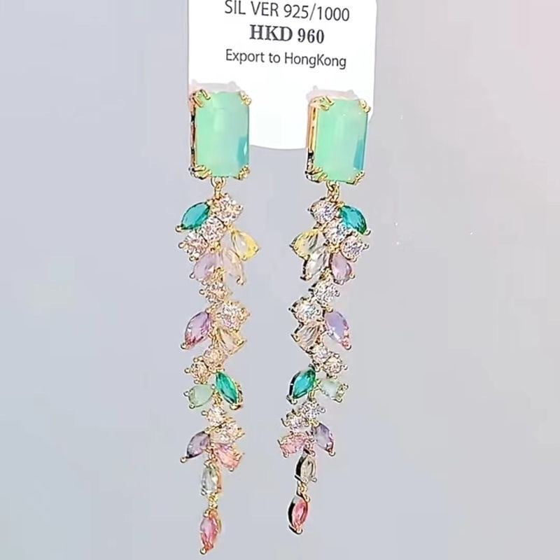 Fringe Collection Butterfly Fall Wisteria Flower Earrings