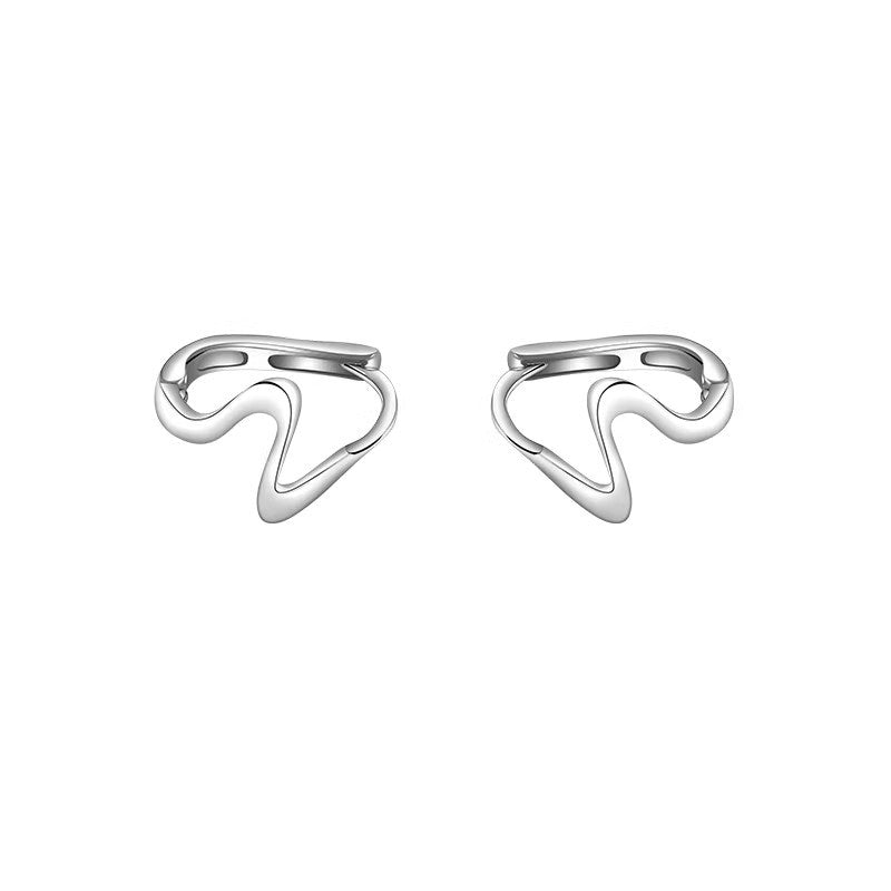 Women's Sterling Sier For Wave Ear Niche High-grade Clip Light Luxury Rings
