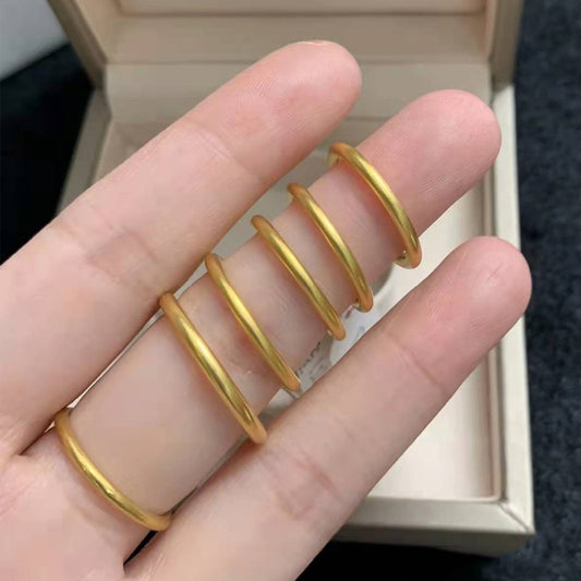 Women's Simple Ancient Inheritance Artificial Gold Gold-plated Rings