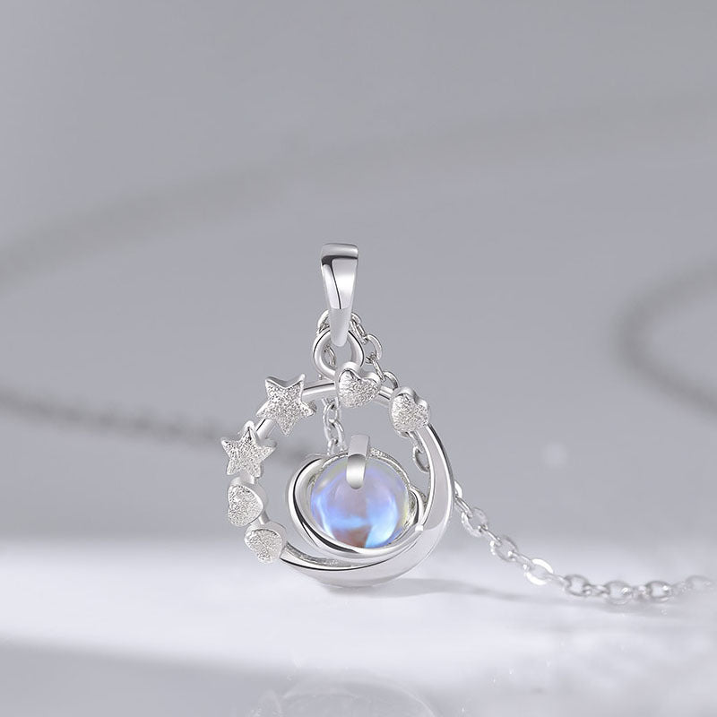 Female Light Luxury Minority Fashion Moonstone Clavicle Necklace