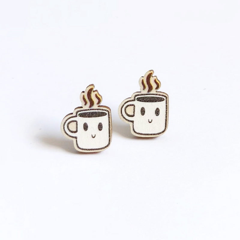 Cola Hamburger French Fries Pizza Donut Milk Earrings