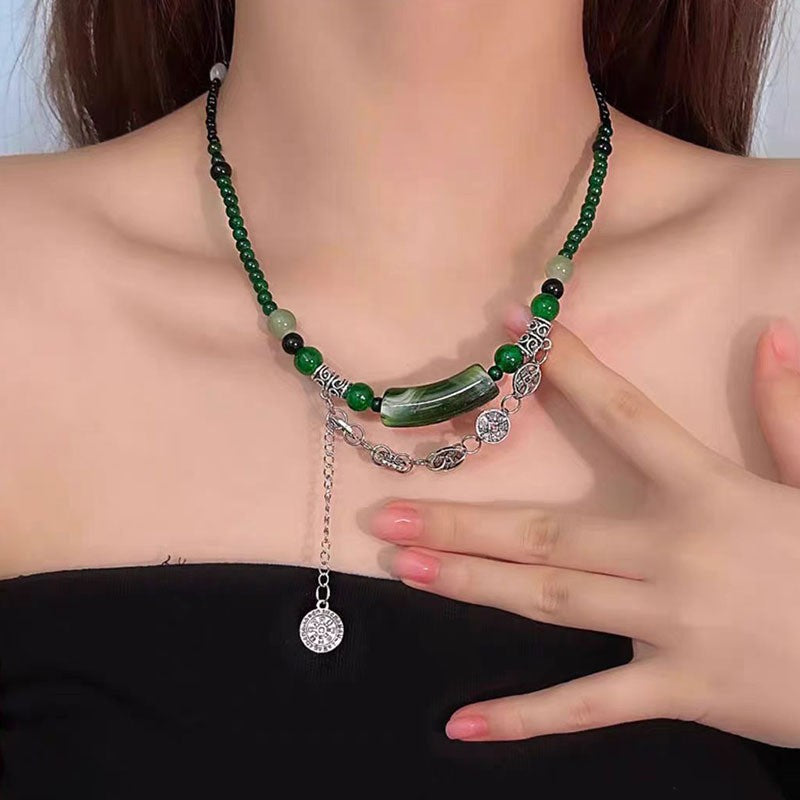 Women's For Design Imitation Jade Clavicle Chain Retro Necklaces