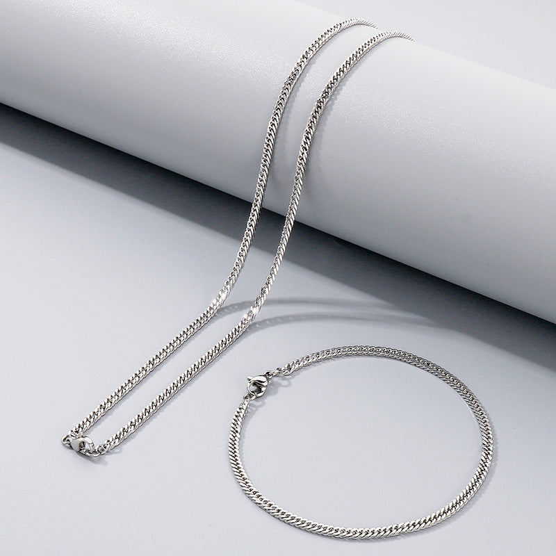 Trendy Cool Cuban Link Chain Titanium Necklaces
