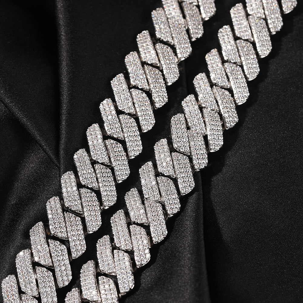 Men's Link Chain Hip Hop Rap Inlaid Zircon Light Luxury Bracelet