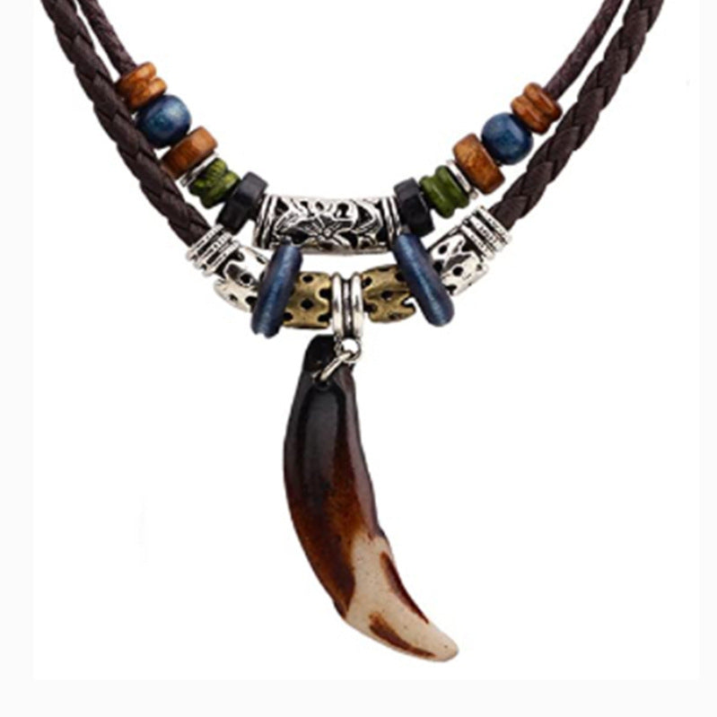 Women's & Men's Boat Anchor Retro Hipster Clavicle Chain Version Couple Necklace