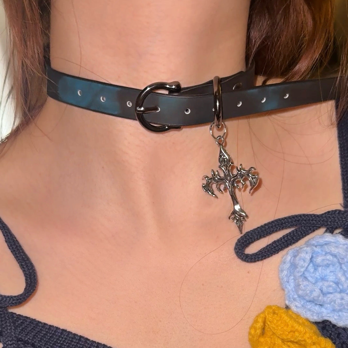 Women's Warm Color Changing Leather Hot Senior Clavicle Collar