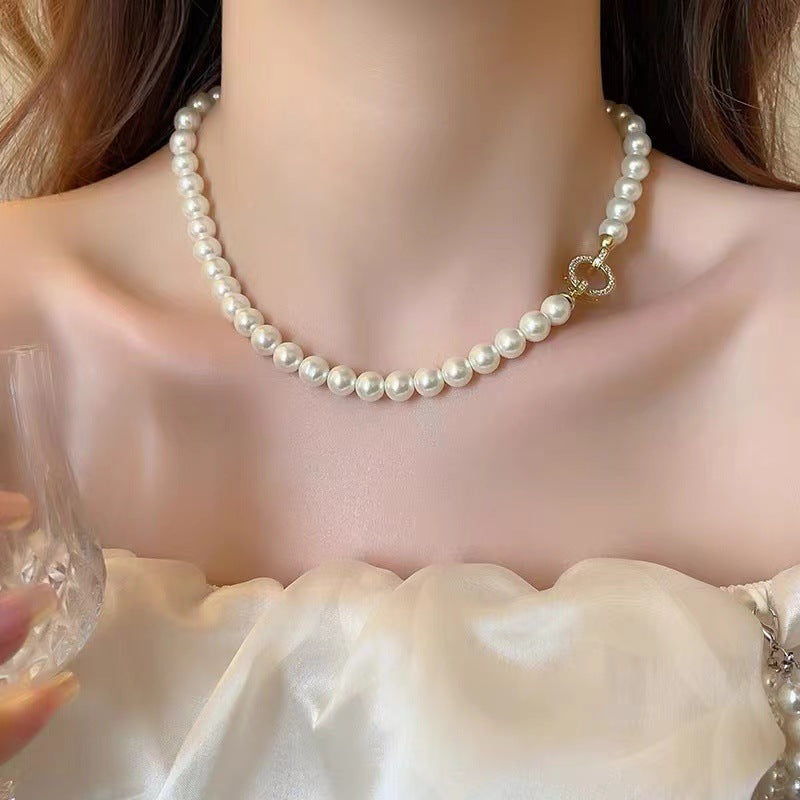 Pearl Light Luxury Minority High-grade Diamond Necklaces