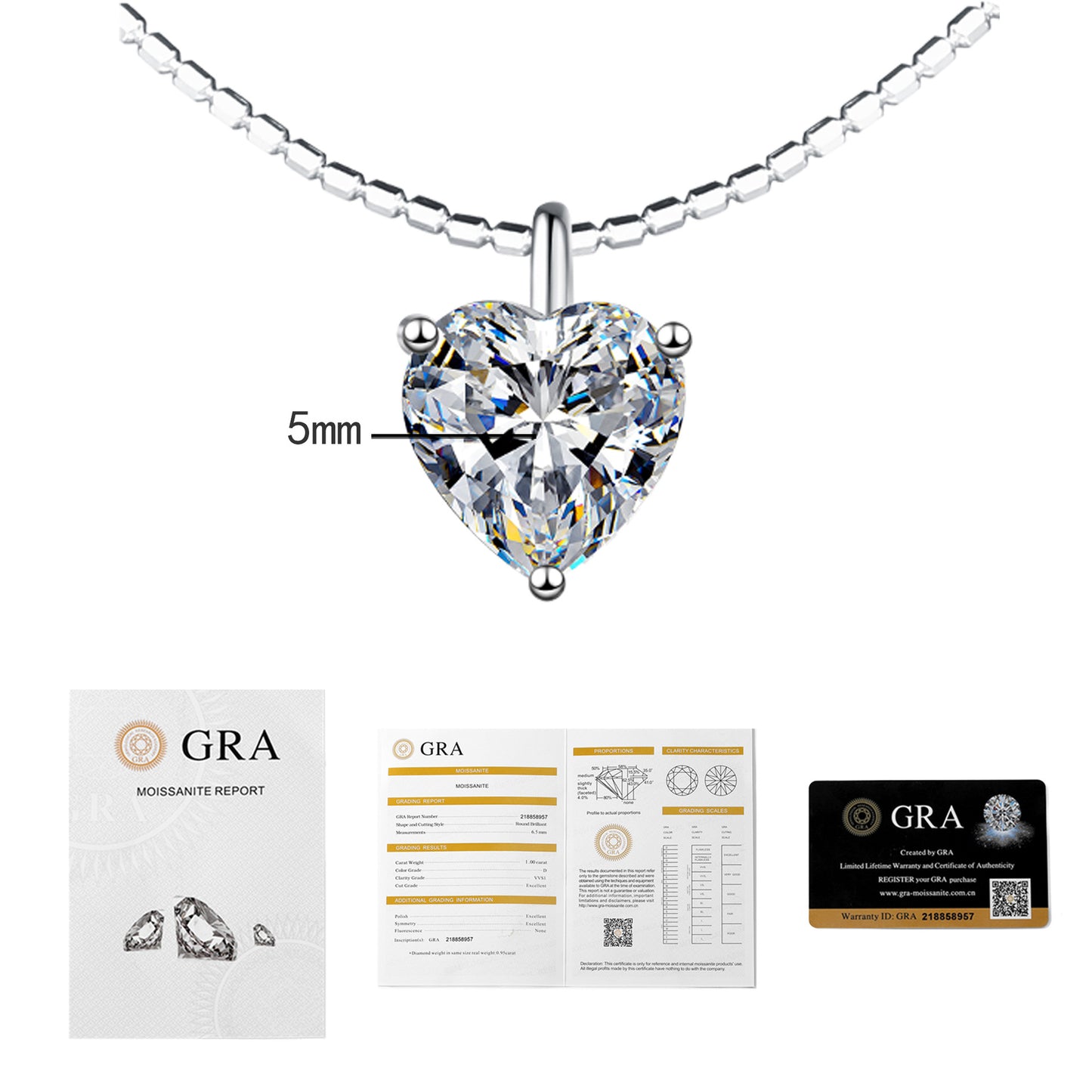 Women's Sier Moissanite Clavicle Chain Detachable Korean Necklaces