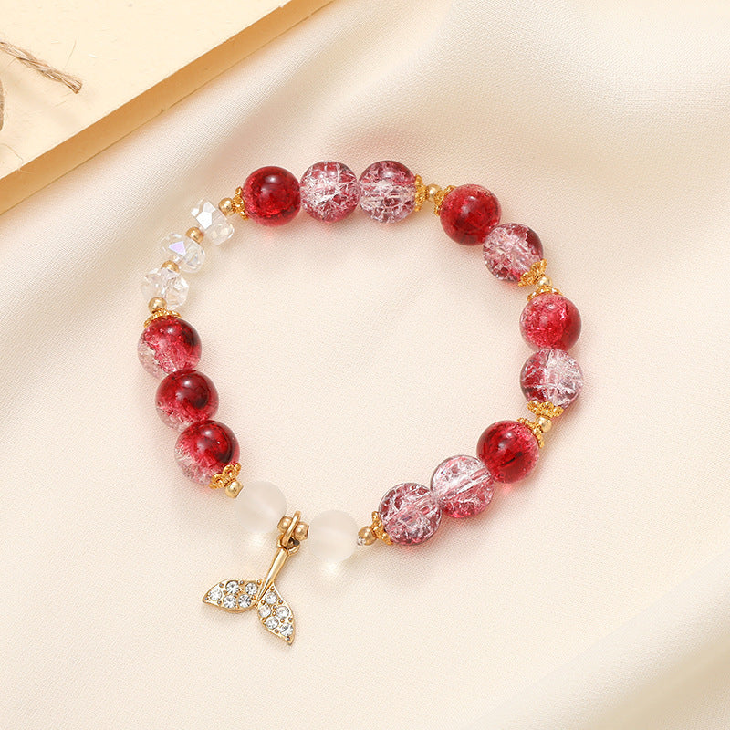 Graceful Crystal Super Moonstone Couple Girlfriends Bracelet