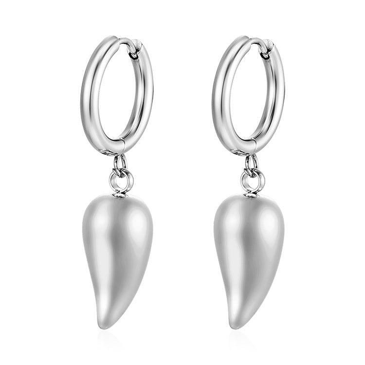 Women's Fashion Trend Stainless Steel Love Ear Earrings