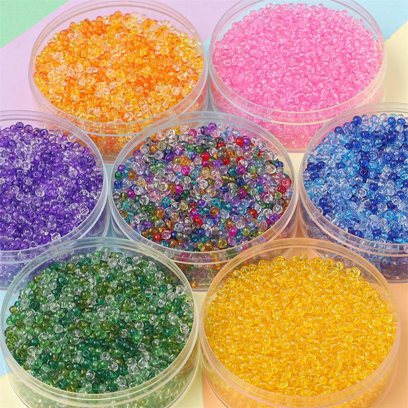 High Quality Transparent Paint Glass Beads Beaded Jewelry Accessories