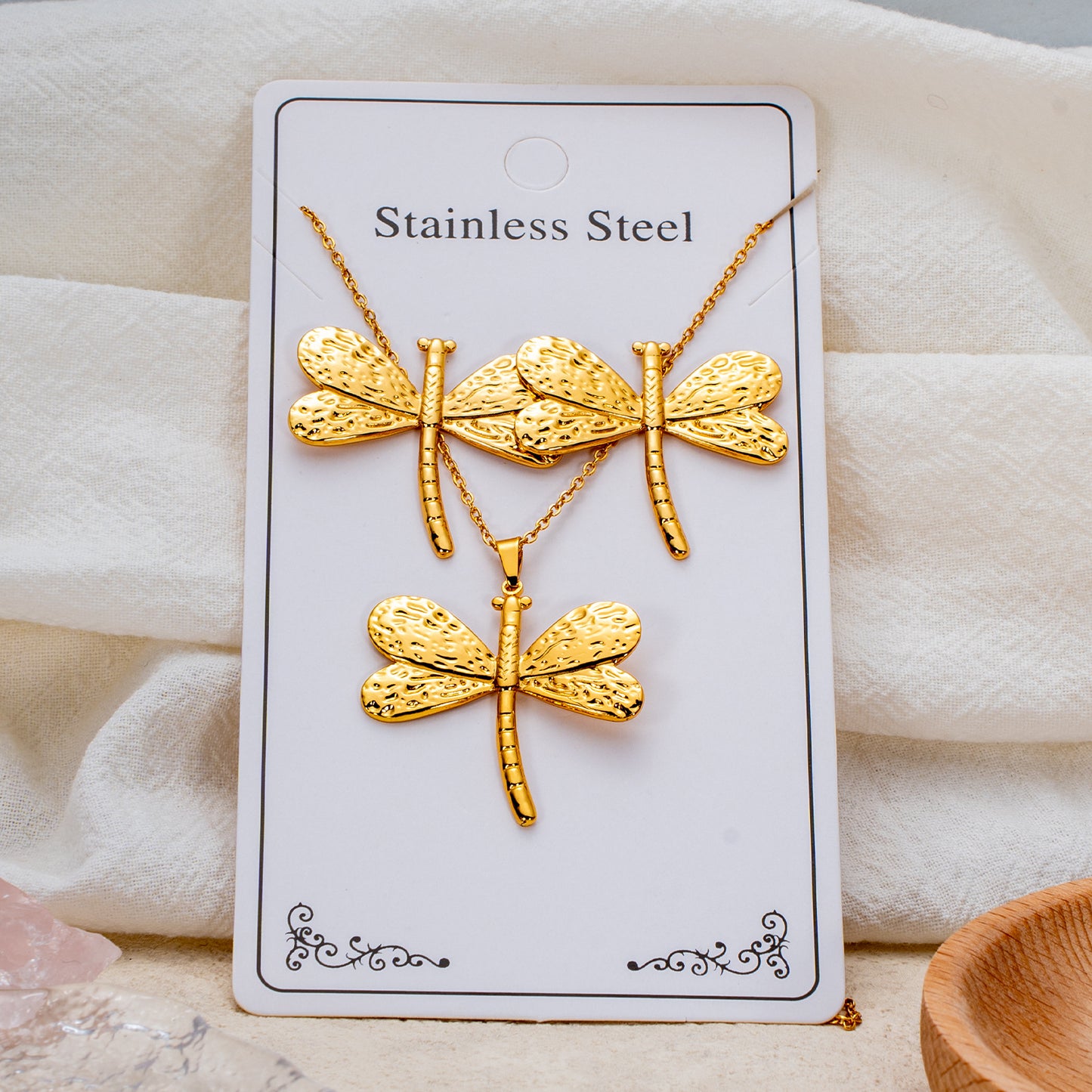 Fashion Personality Stainless Steel Light Luxury Jewelry Set