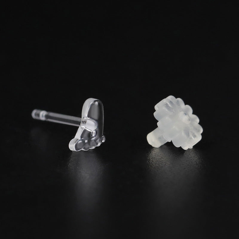 Resin Ear Stick Personality Simple Plastic Auricular Needle Raise Stud Earrings