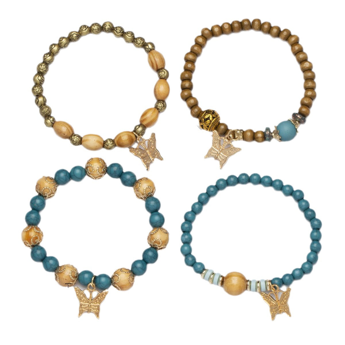 Women's Fashion Bohemian Style Wooden Bead Beaded Creative Bracelets