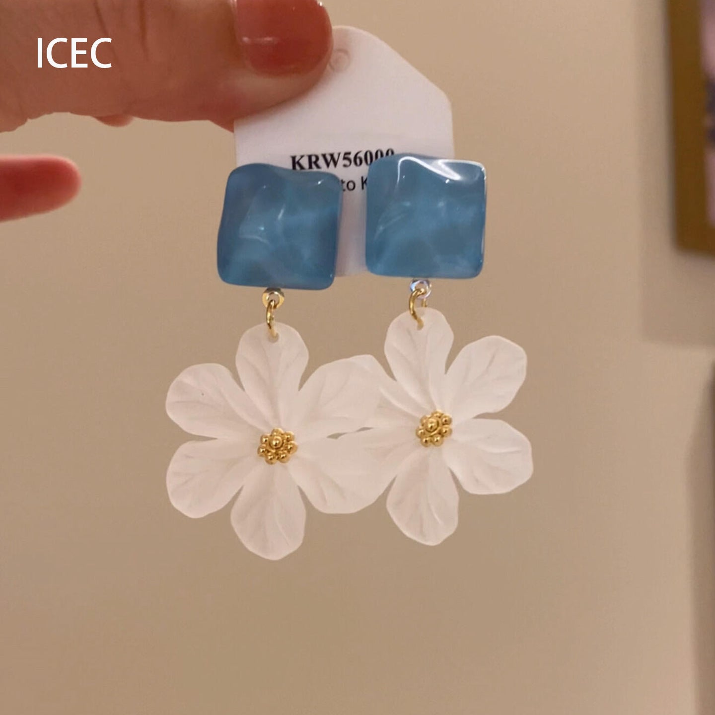 Women's Blocks Flower Vacation Super Fairy Sweet Earrings