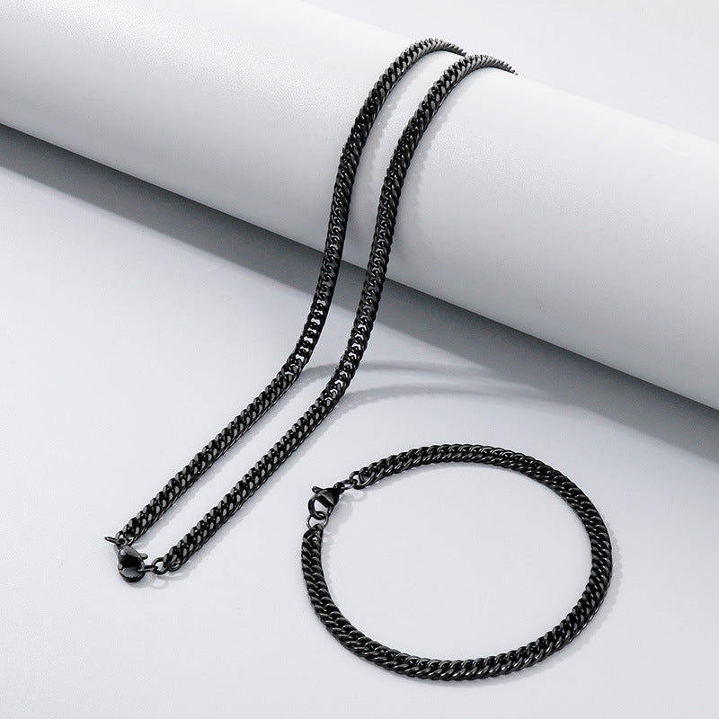 Trendy Cool Cuban Link Chain Titanium Necklaces