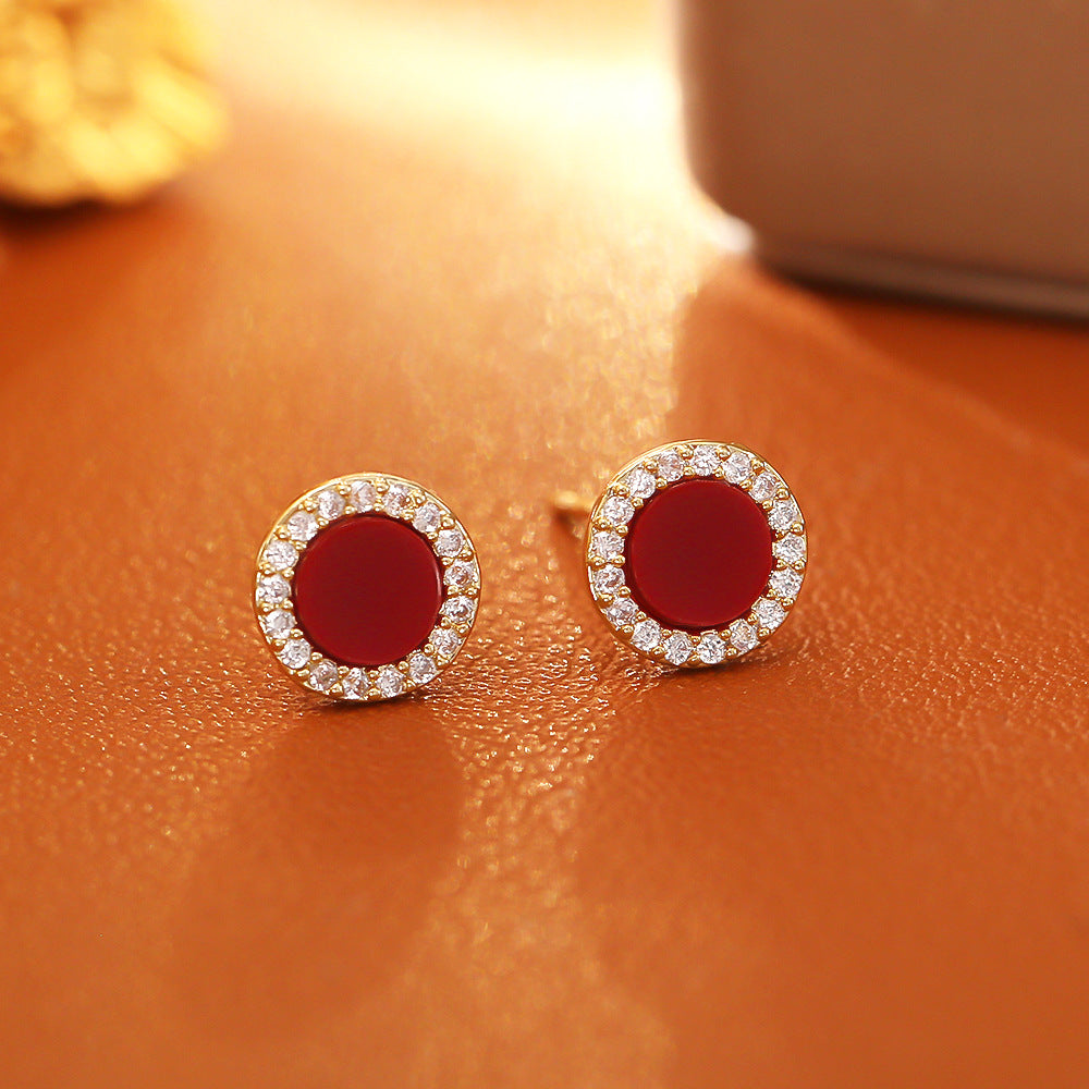Sier Needle Micro Simple Fashion High Sense Female Stud Earrings