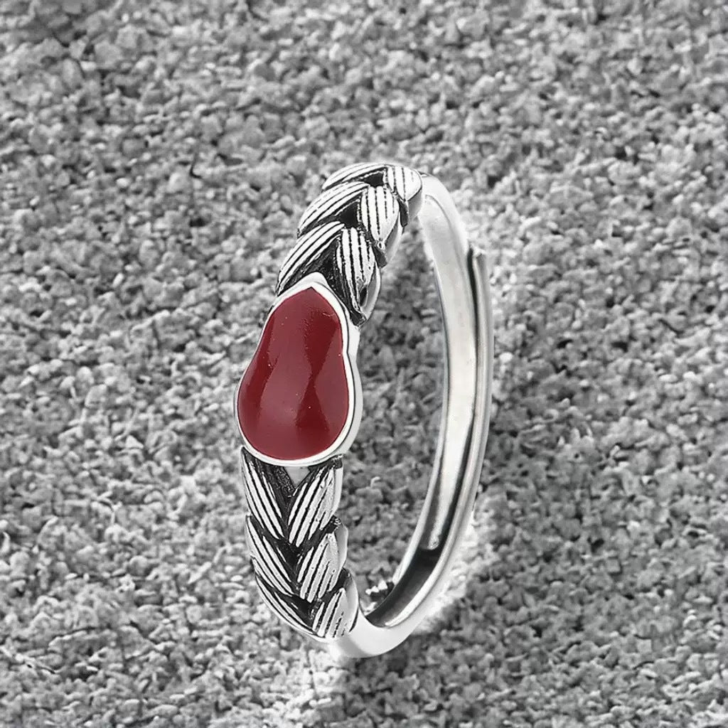 Women's Retro Ethnic Style Epoxy Technology Refined Simple Fashionable Temperamental Ring