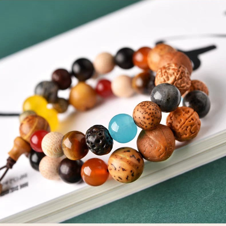 Women's & Men's Bodhi Seed Rosary Eighteen Prayer Beads Bracelet