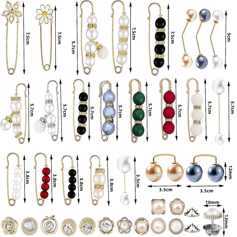 Women's Of Trousers Pin Artifact Fixed Clothes Buckle Brooches