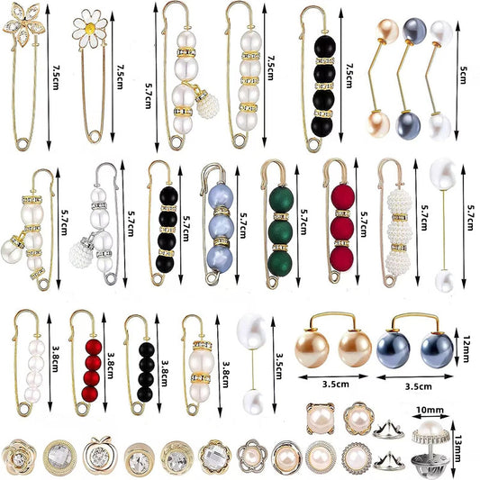 Women's Of Trousers Pin Artifact Fixed Clothes Buckle Brooches