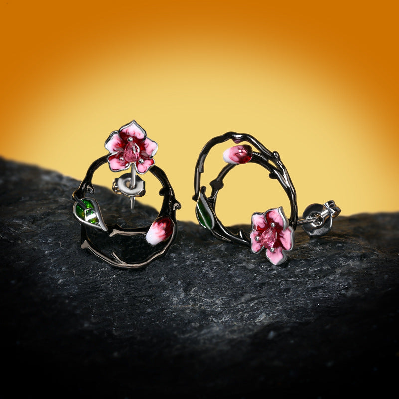 Sweet Mori Beautiful Alice Niche Temperament Enamel Court Wonderland Rings