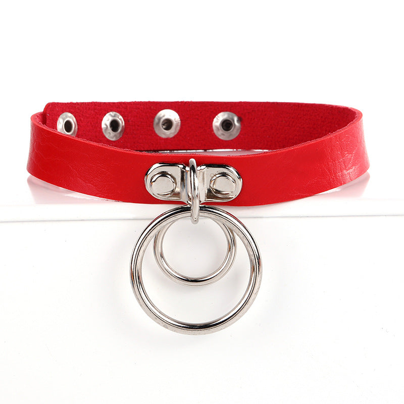 Hip Hop Fashion Leather Punk Multicolor Rings