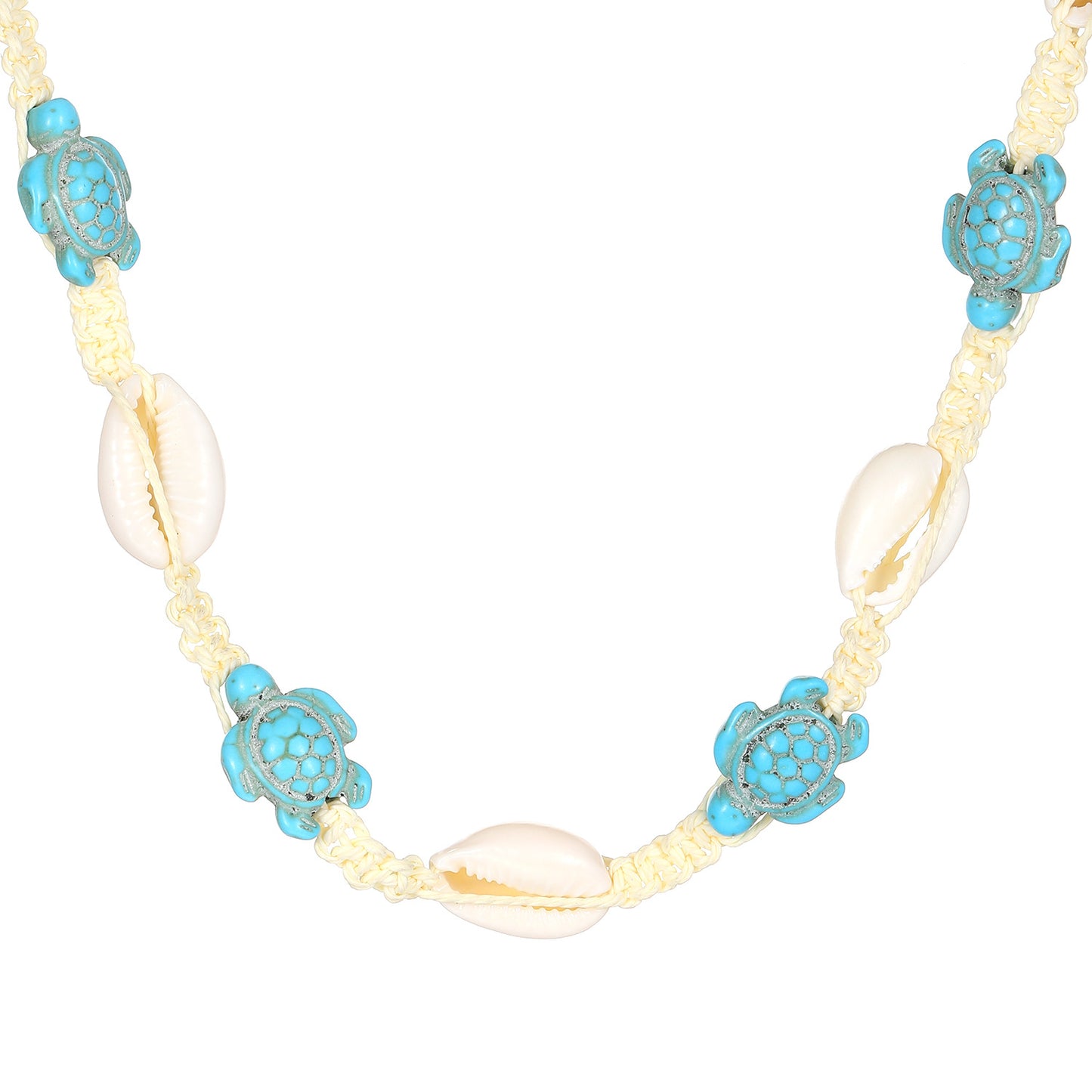 Ocean Style Cartoon Shell Female Bohemian Creative Weaving Turtle Jewelry Set