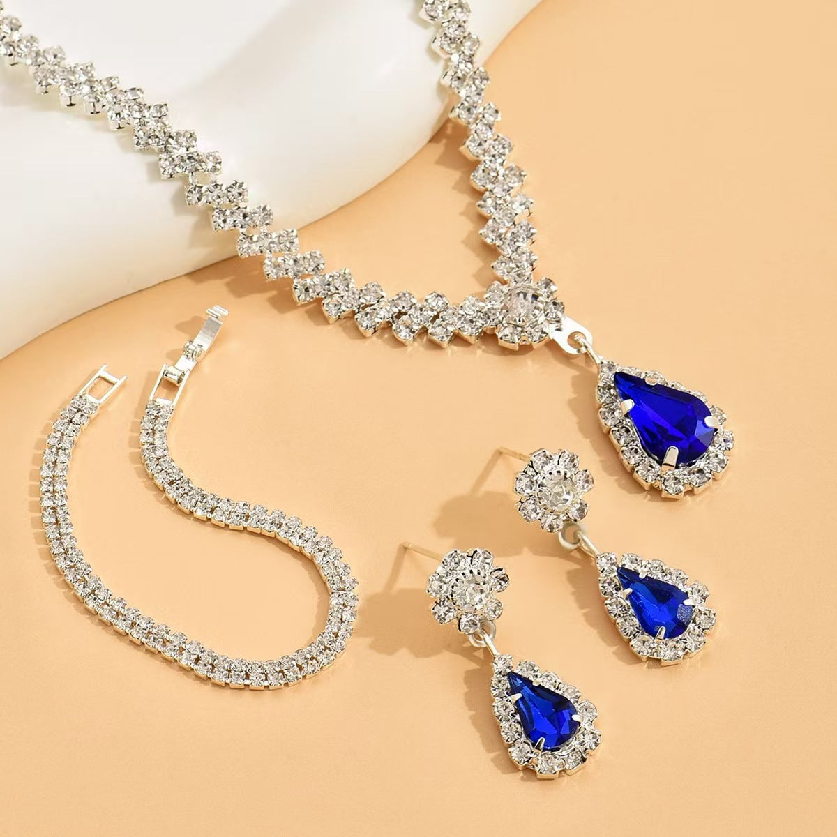 Women's Bridal Claw Chain Rhinestone High Sense Jewelry Set