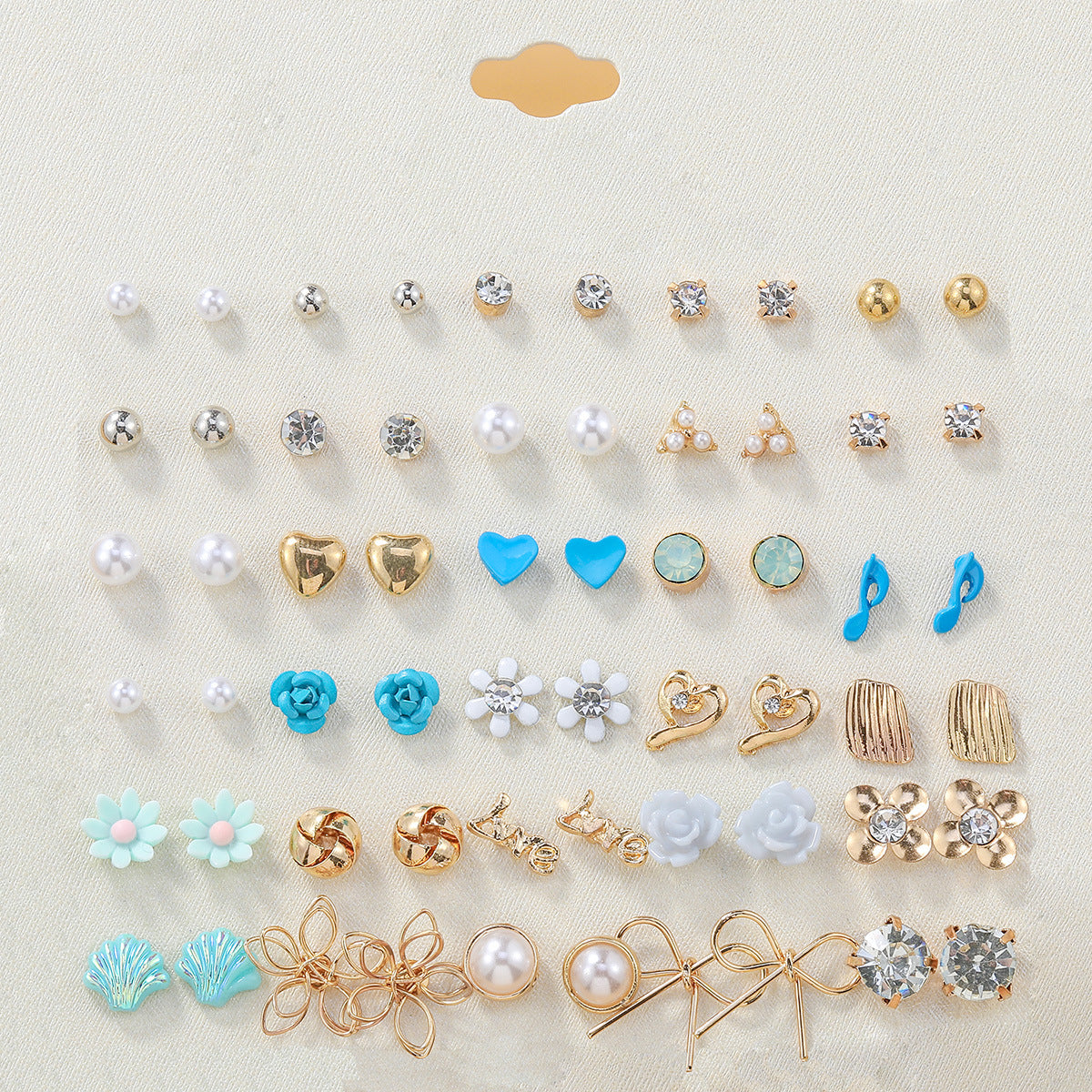 Glamorous Bow Flower Starfish Butterfly Combination Rings