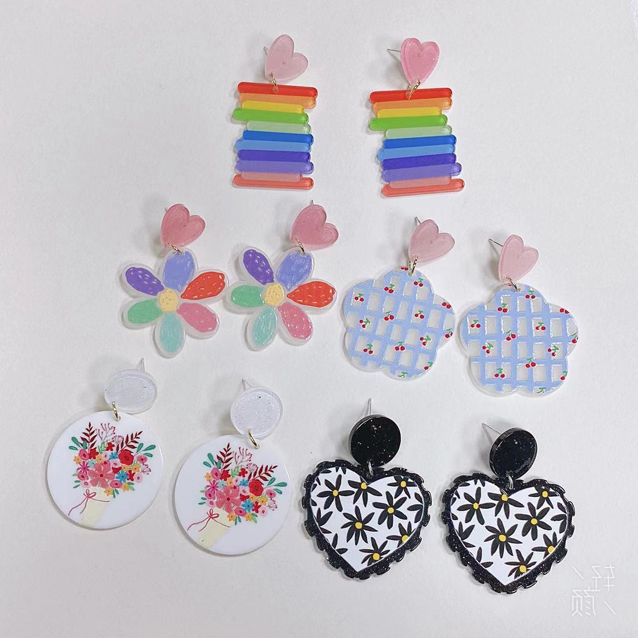 Dopamine Ear Clips Color Temperament Teenage Stud Earrings