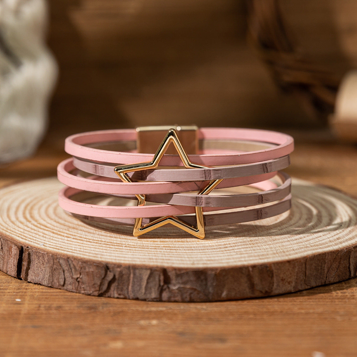 Twin Sense Leather Female Style Niche Design Bracelet