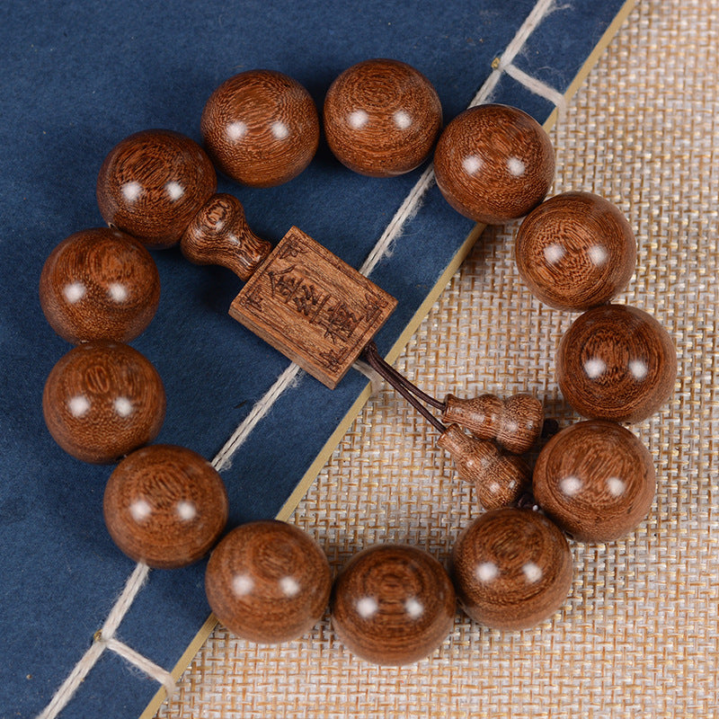 Golden Sandalwood Beads Ebony Wooden Bead Bracelet