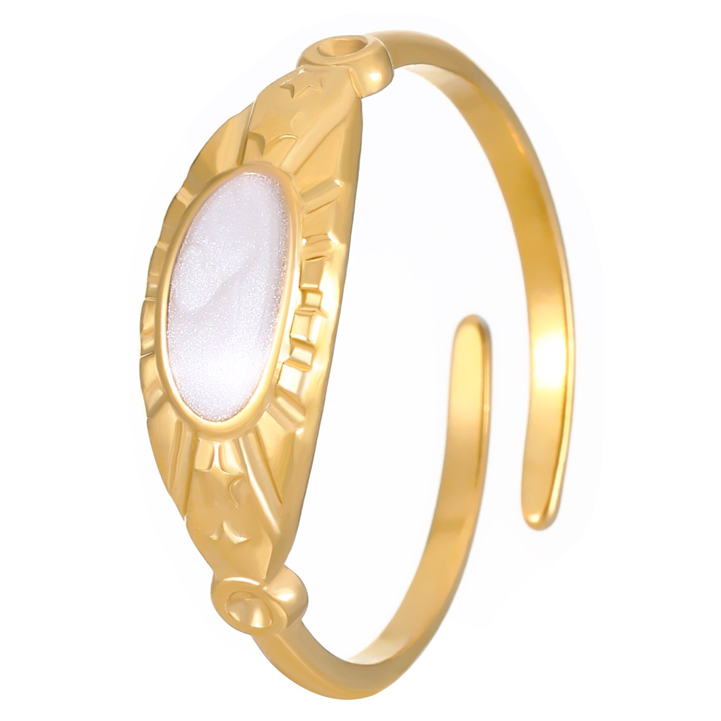 Women's Dripping Open Fashionable Gold-plated Irregular Stainless Rings