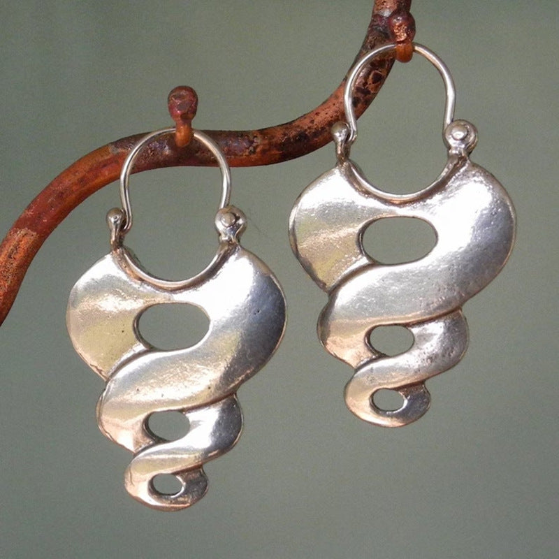 Gypsy Spiral Design Ear Vintage Geometric Earrings