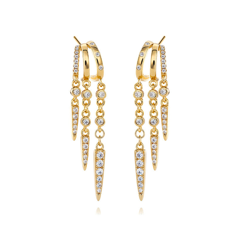 Live Sier Personalized Diamond Overlay Rivet Earrings