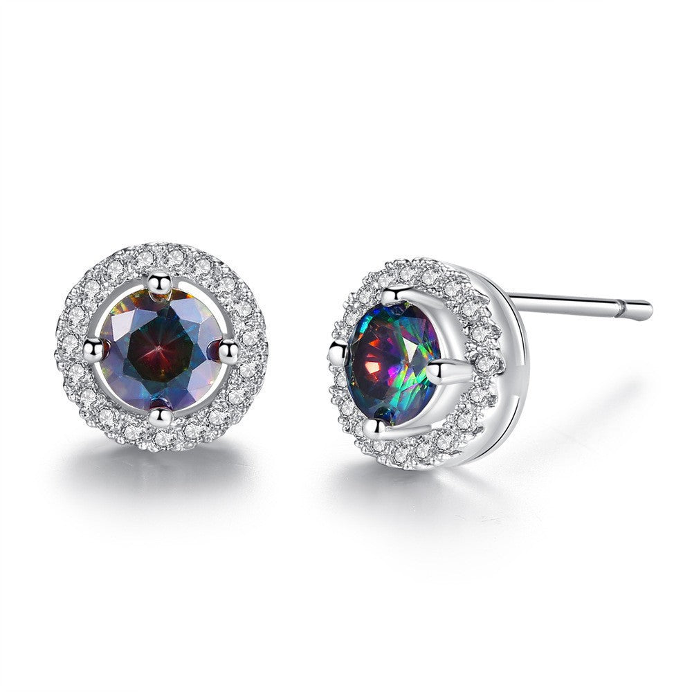 Moissanite Ear Female With Hearts Sterling Earrings