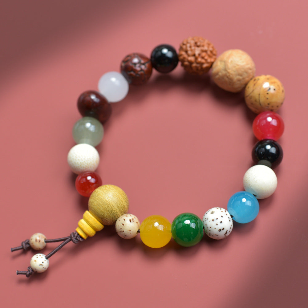 Seed Bodhi Female Eighteen Prayer Beads Charm Bracelet