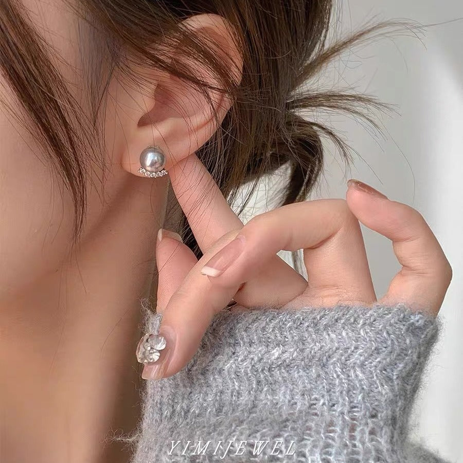 French Entry Lux Elegant High-grade Diamond Pearl Rings