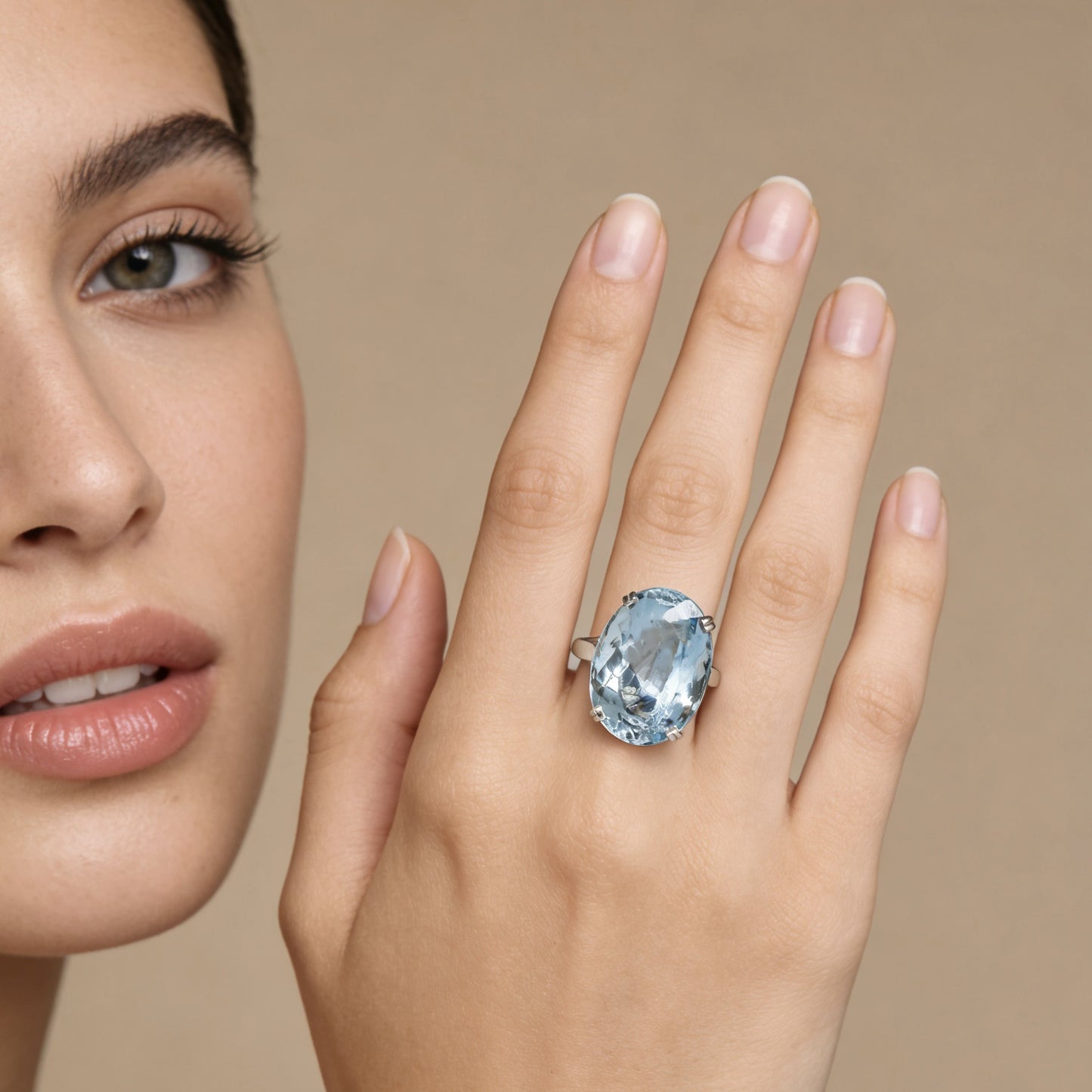 Proposal Goose Egg Rhinestone Inlaid Sea Rings