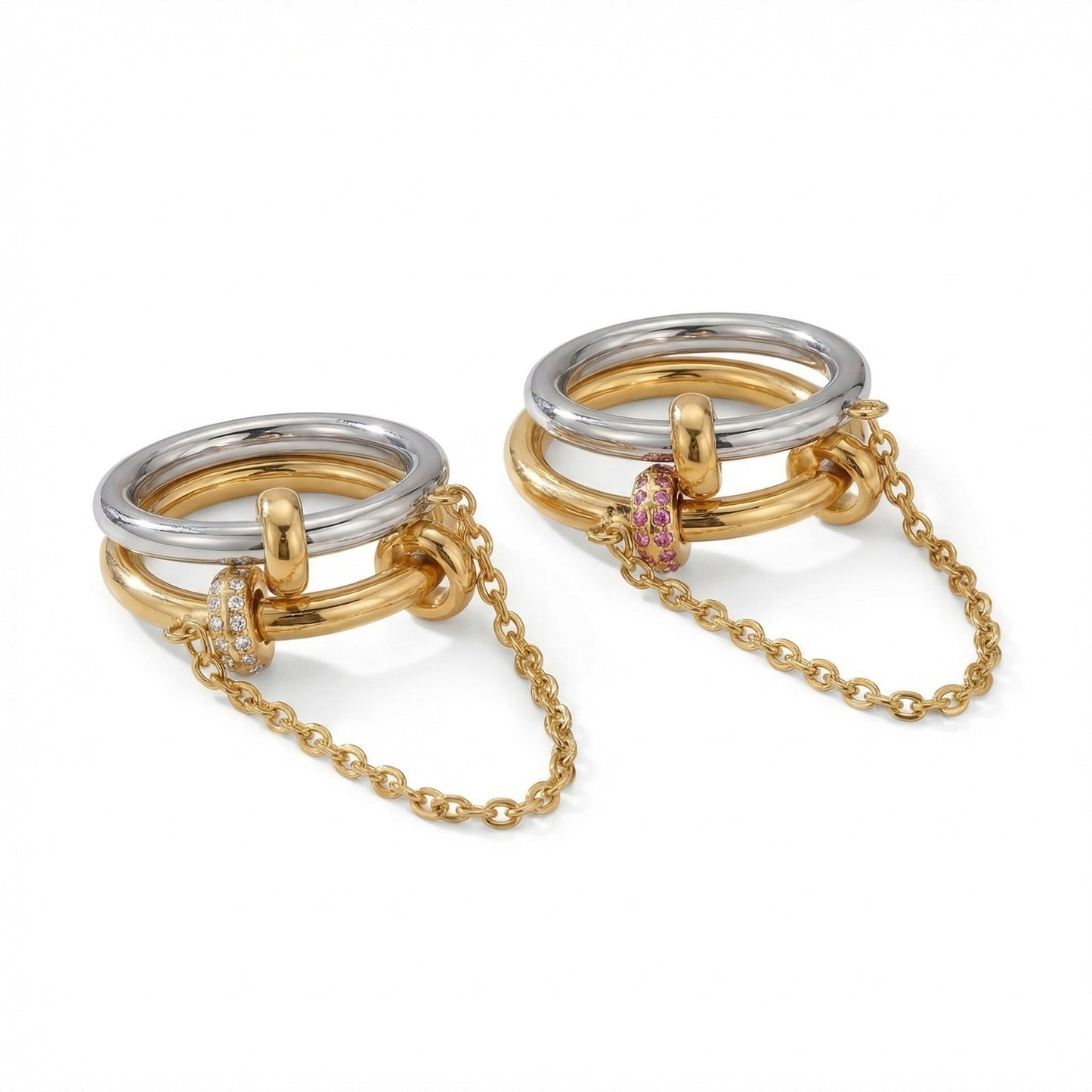 Women's Light Luxury Chain Niche Design Twin Open Advanced Sensitive Rings